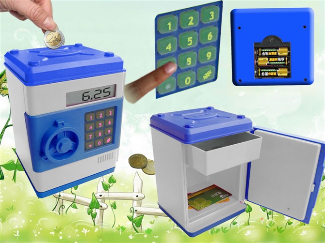 Hucha para niños y niñas, banco contador de monedas digital con contador LCD, tarro de dinero seguro para niños, gran regalo de cumpleaños y Navidad para niños