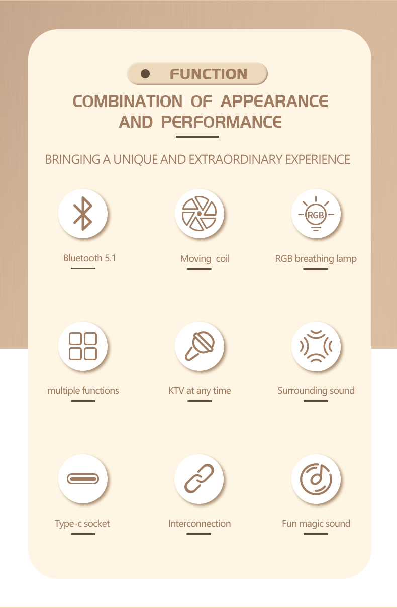 M&aacute;quina de karaoke port&aacute;til con micr&oacute;fono inal&aacute;mbrico