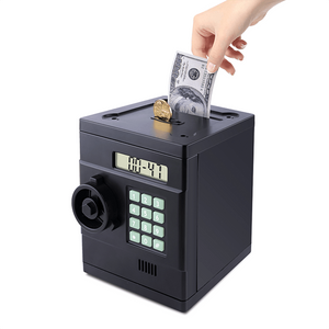 Cree el banco de monedas guarro para requisitos particulares del cajero automático de la caja fuerte del banco electrónico del dinero del rollo automático de los billetes para los niños