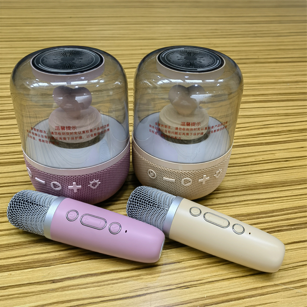 Mini altavoces Bluetooth de máquina de karaoke con dispositivo de micrófono para juguetes para niños