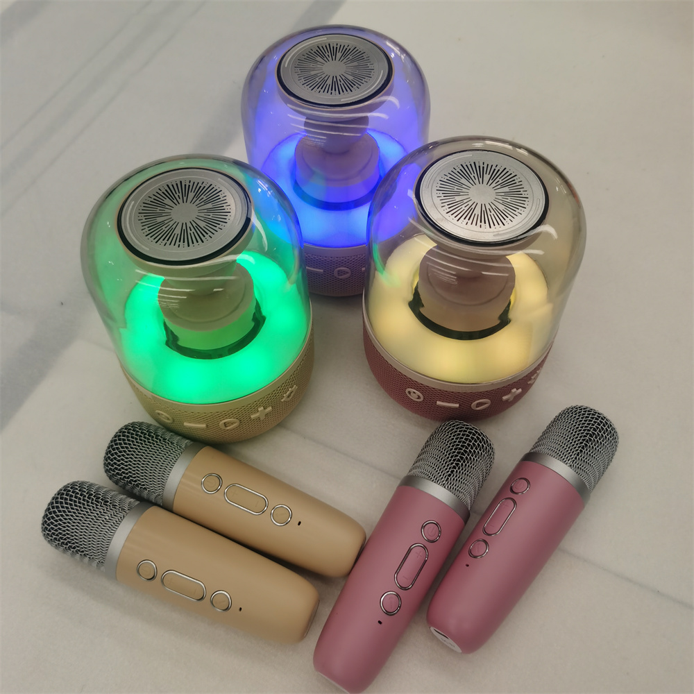 Mini altavoces Bluetooth de máquina de karaoke con dispositivo de micrófono para juguetes para niños