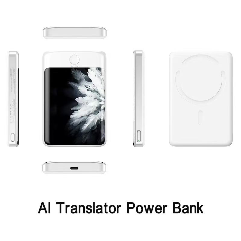 Nuevo Cargador móvil inalámbrico AI Power Bank 5000mAh con 136 tipos de traductor